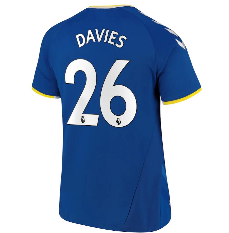 2021/22 Everton Home Kit Soccer Jersey with Davies 26 printing